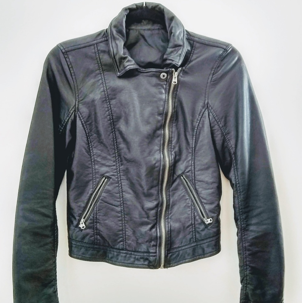 Abercrombie Faux Leather Jacket, XXS or 00